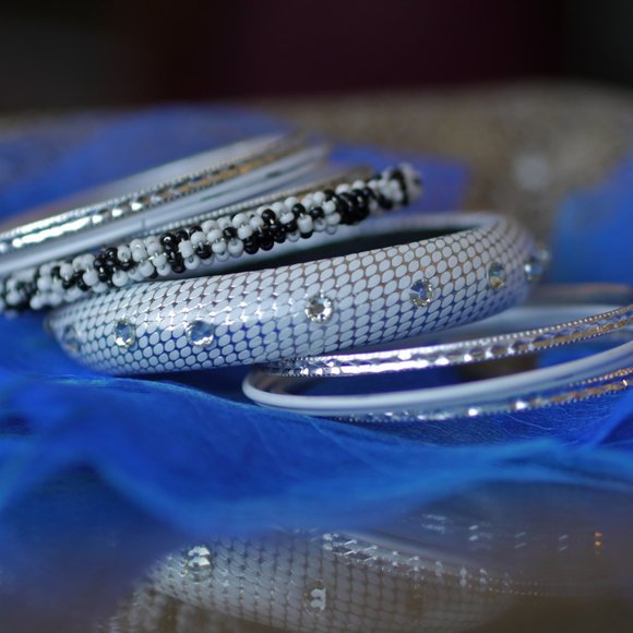 Animal Pattern- Black-White Bangle Set - Picture 4 of 6